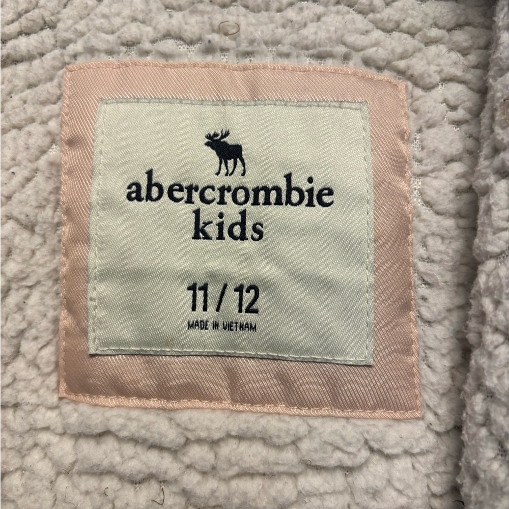 Abercrombie Kids Black Puffer Coat with Fur Hood - Picture 6 of 6